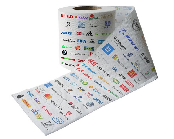 NBM_Туалетная бумага с Лого иностранных компаний